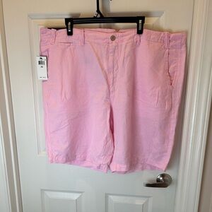 NWT RALPH LAUREN MENS LINEN COTTON BLEND PINK SHORTS SIZE 42